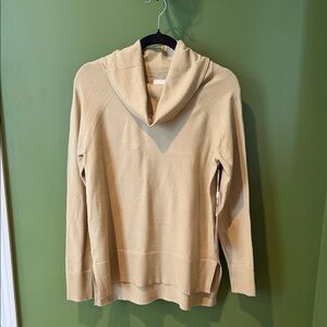 Cyrus Tan Cowl Neck Sweater, NWT